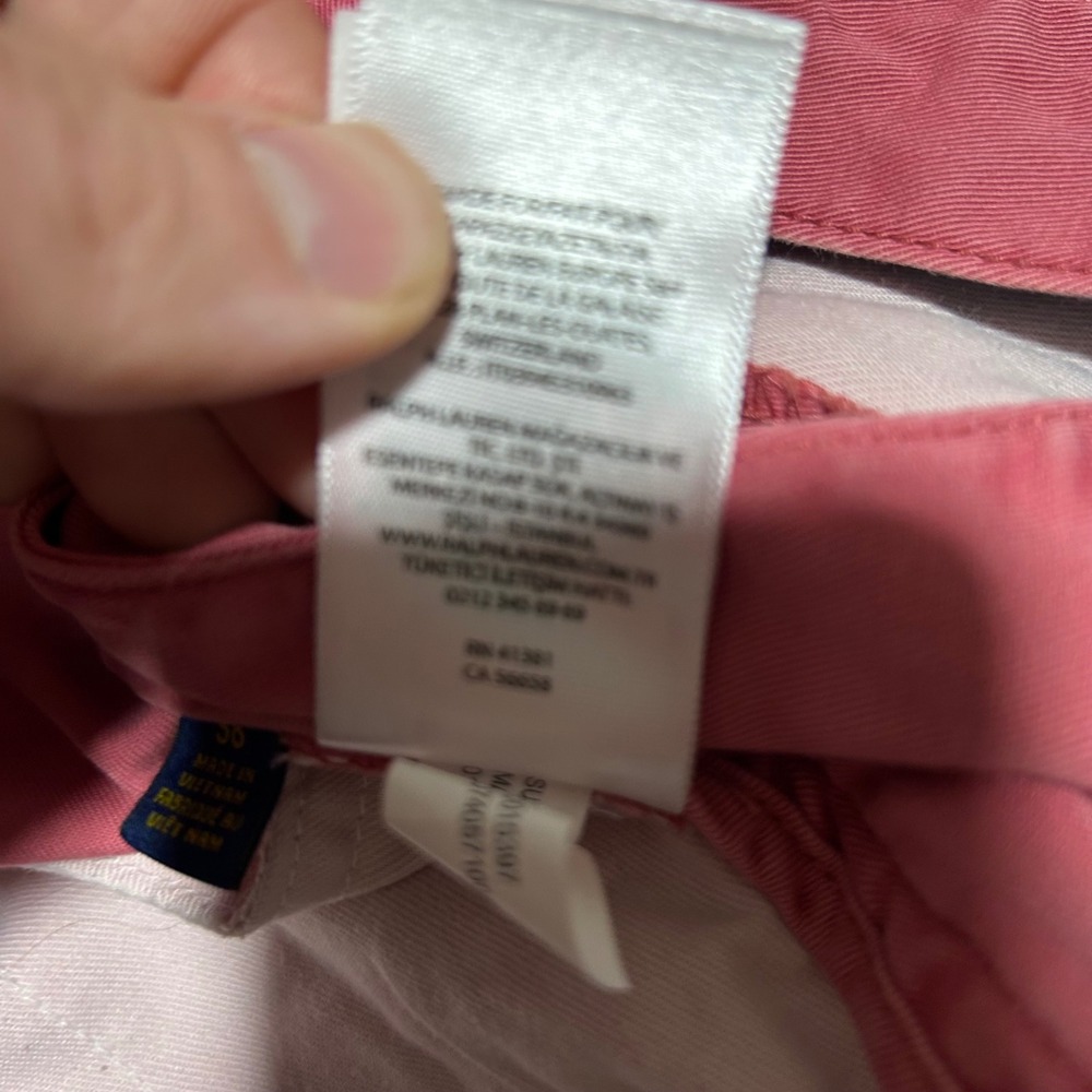 Polo Ralph Lauren Shorts Mens 38 9in Pink Relaxed Fit Chino‎ Cotton Twill 0919 - Picture 4 of 9